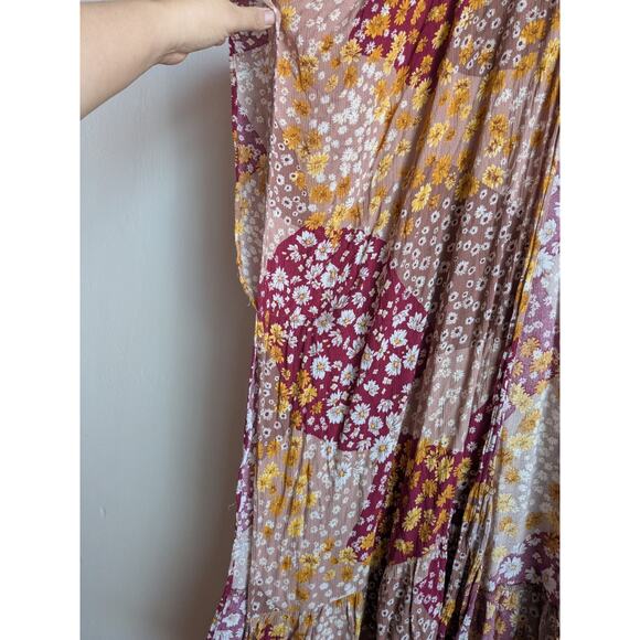 Easel Floral Boho Summer Hippie Flyaway Kimono Cardigan Size Small - Picture 3 of 8